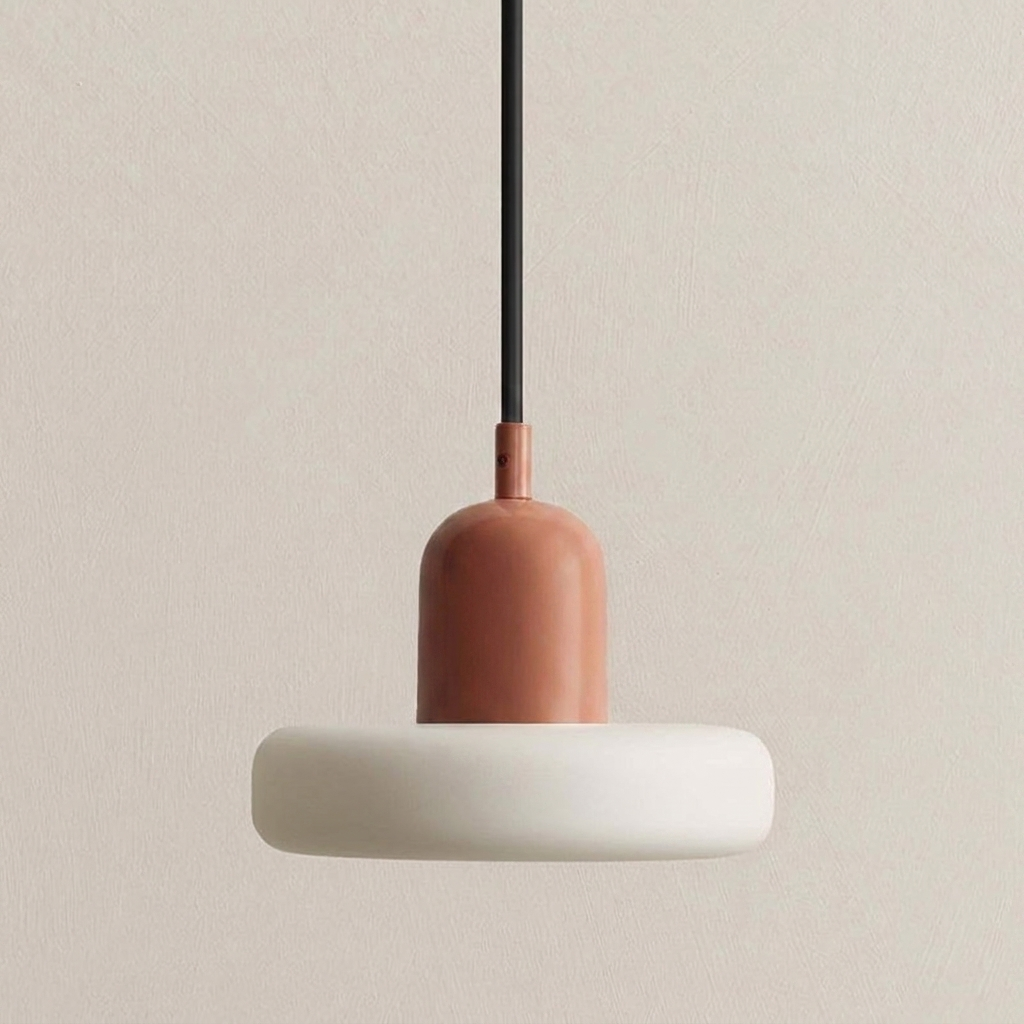 French Cream Glass Pendant Lamp