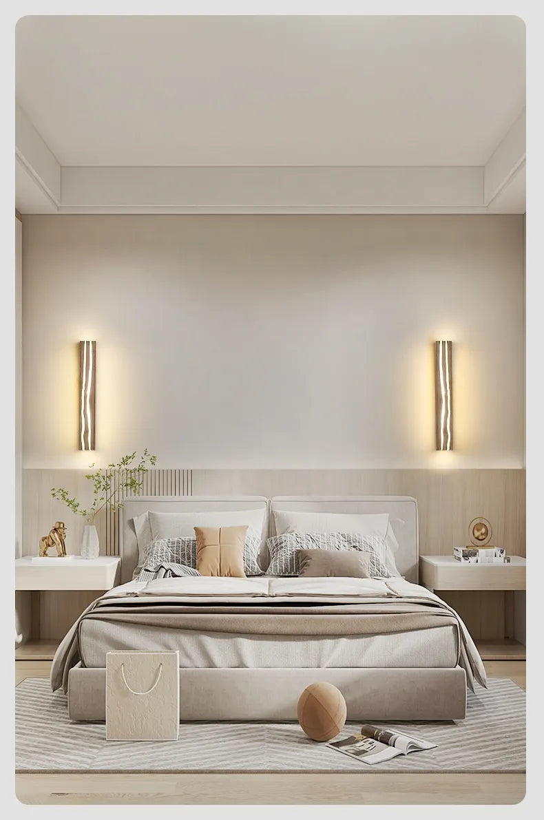 Solid Wood Crack LED Wall Lamp
