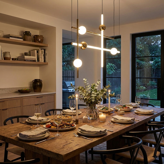 Modern Chandelier - Minimalist, Bar & Bedside, Adjustable Mount