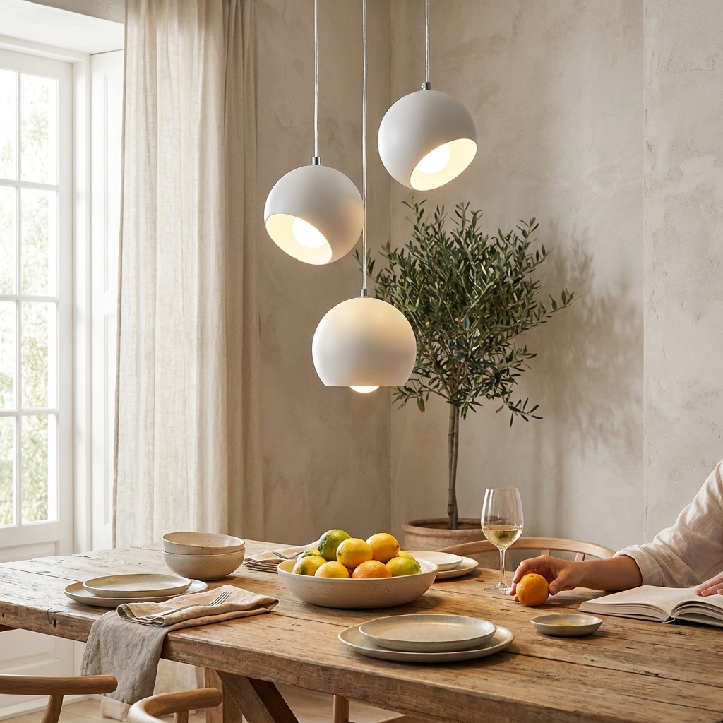 Luna Ball Chandelier - Post-Modern, Spherical, Bedside Pendant
