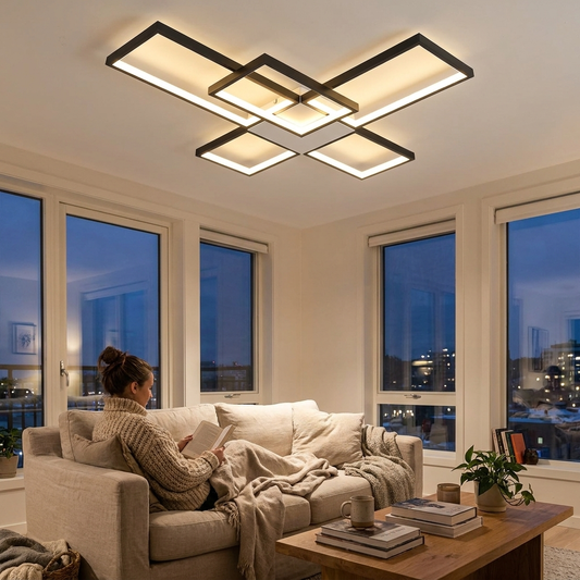 Dimmable Ceiling Lamp - LED, Remote Control, Modern Bedroom Light