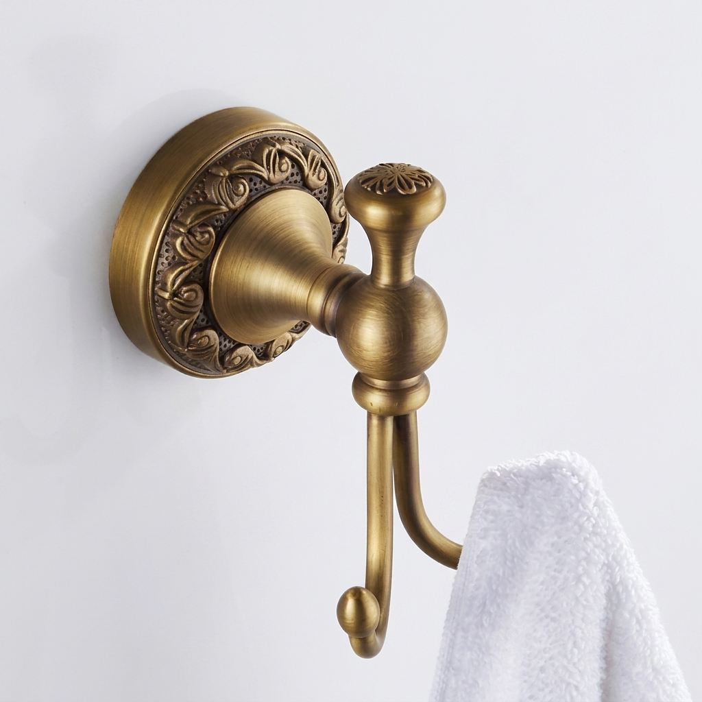 Copper Carved Bathroom Shelf