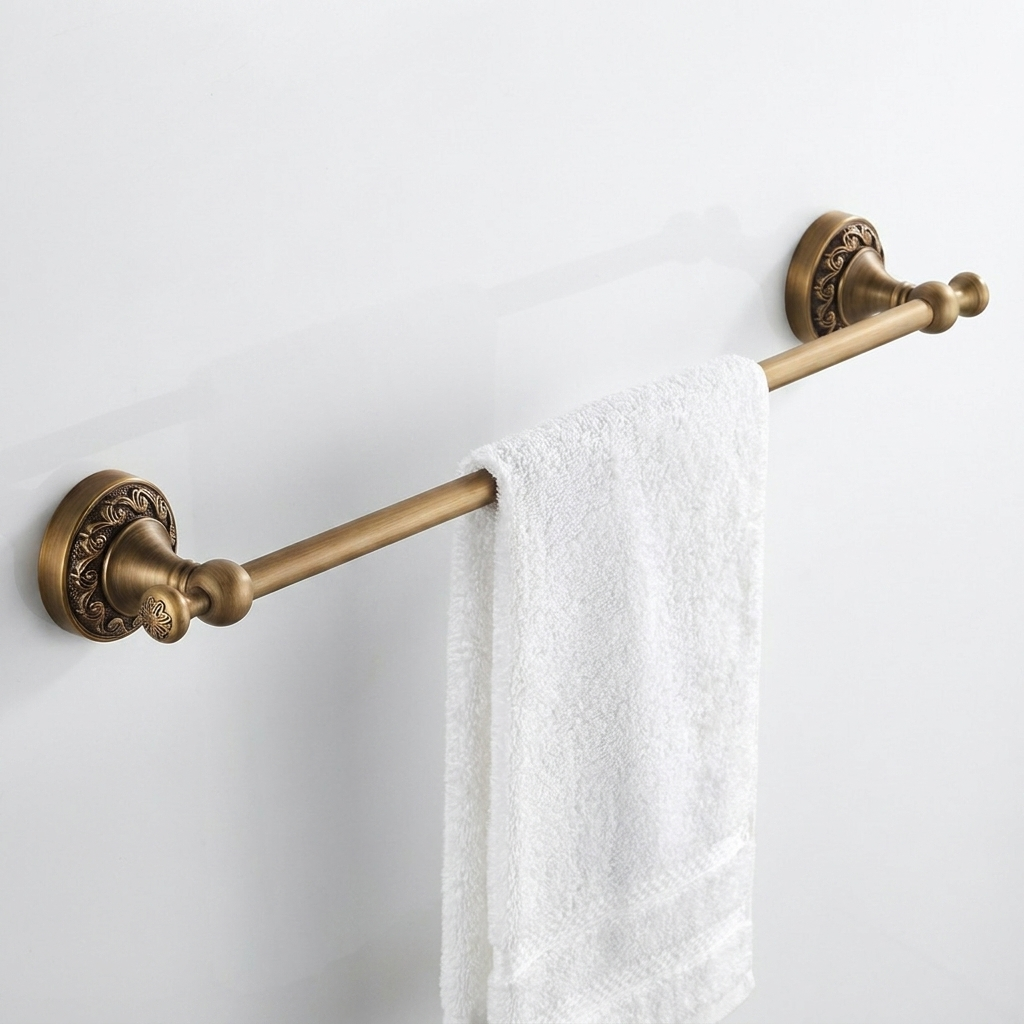 Copper Carved Bathroom Shelf