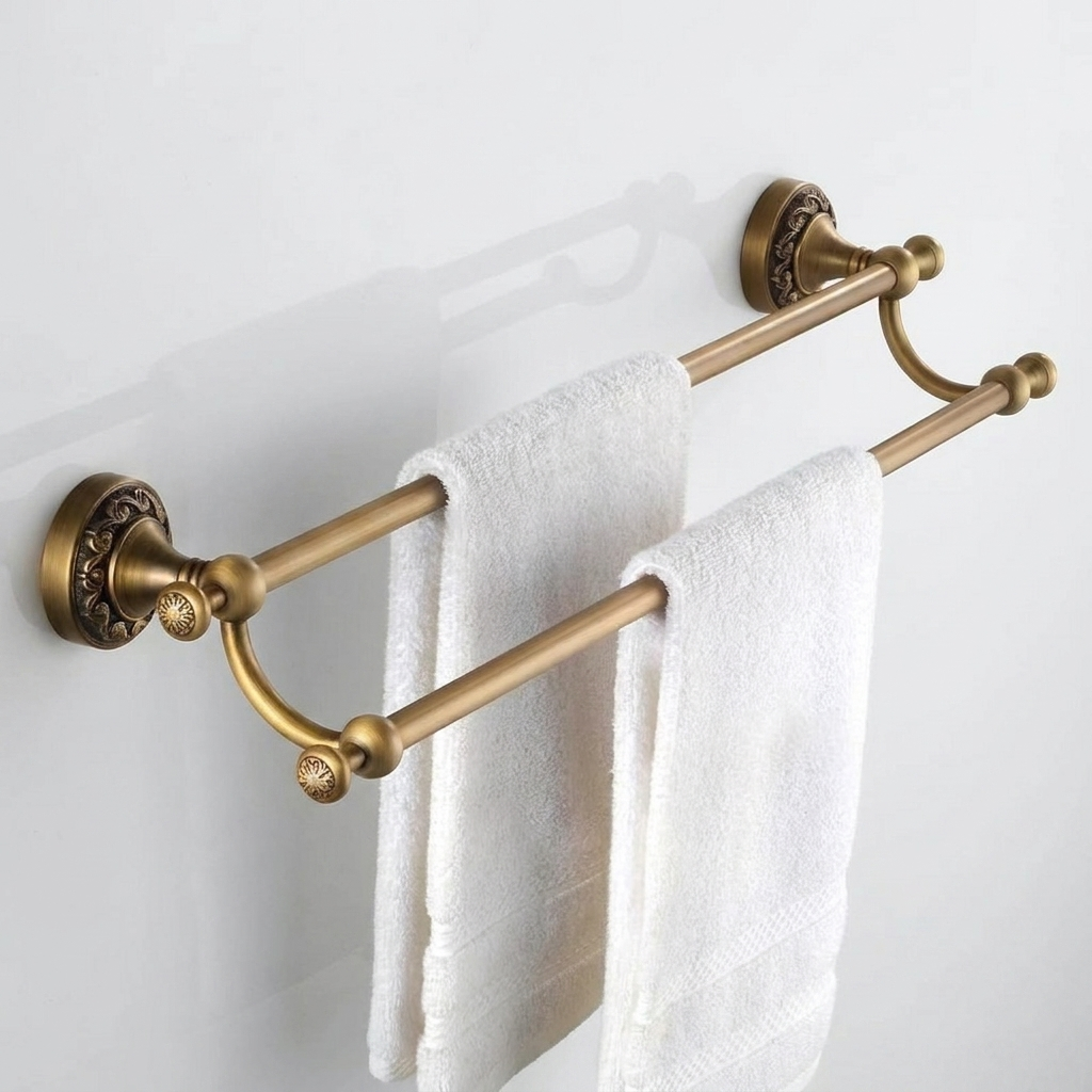 Copper Carved Bathroom Shelf