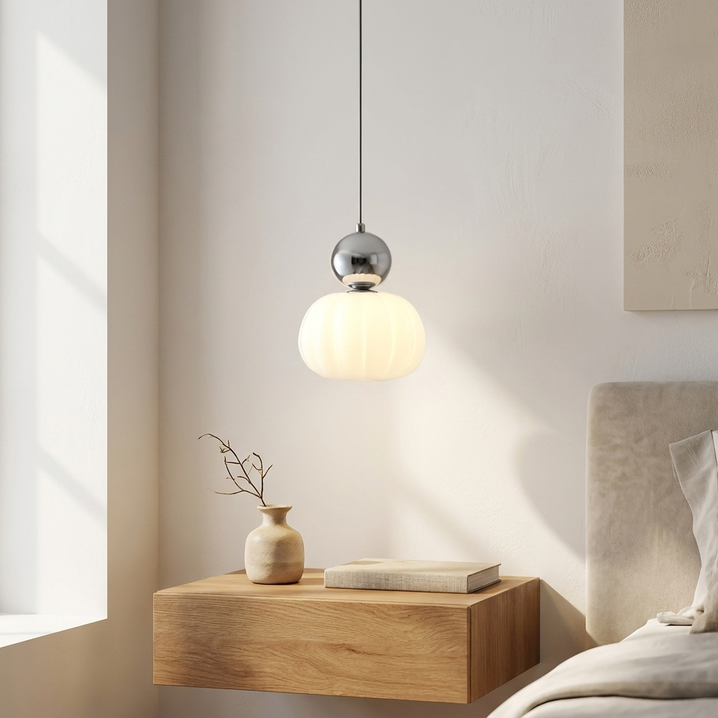 Pumpkin Glass Chandelier