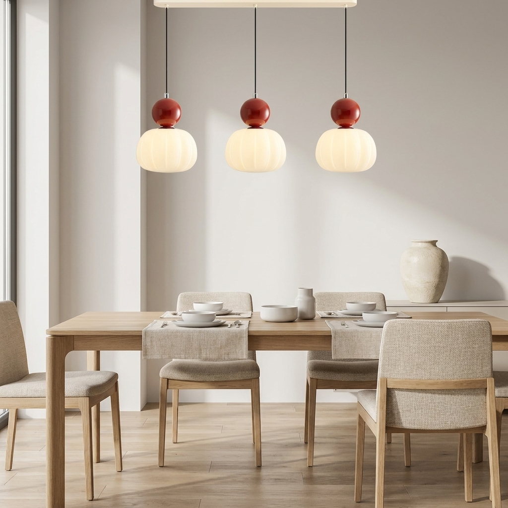 Pumpkin Glass Chandelier
