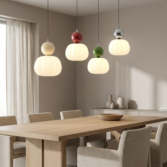 Pumpkin Glass Chandelier